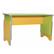 2-seat children table, without a shelf, height-adjustable